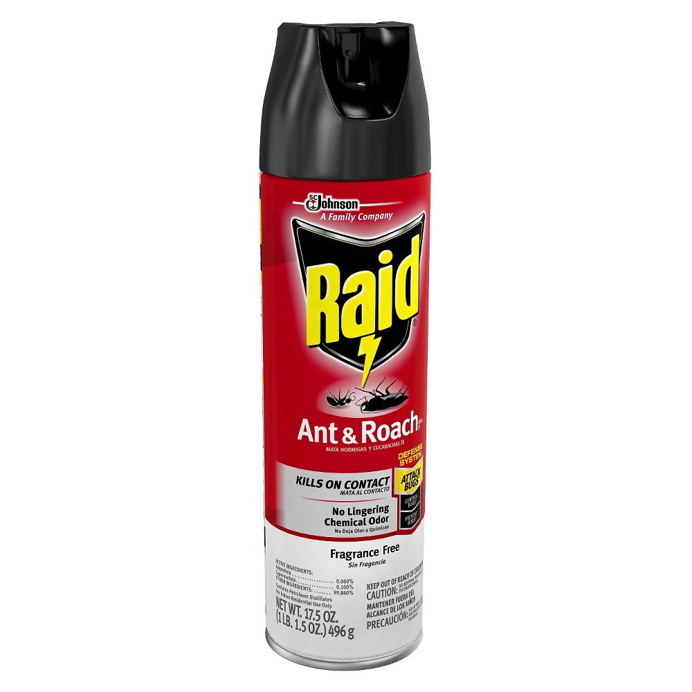 slide 5 of 7, Raid Ant and Roach Killer Fragrance Free - 17.5oz, 