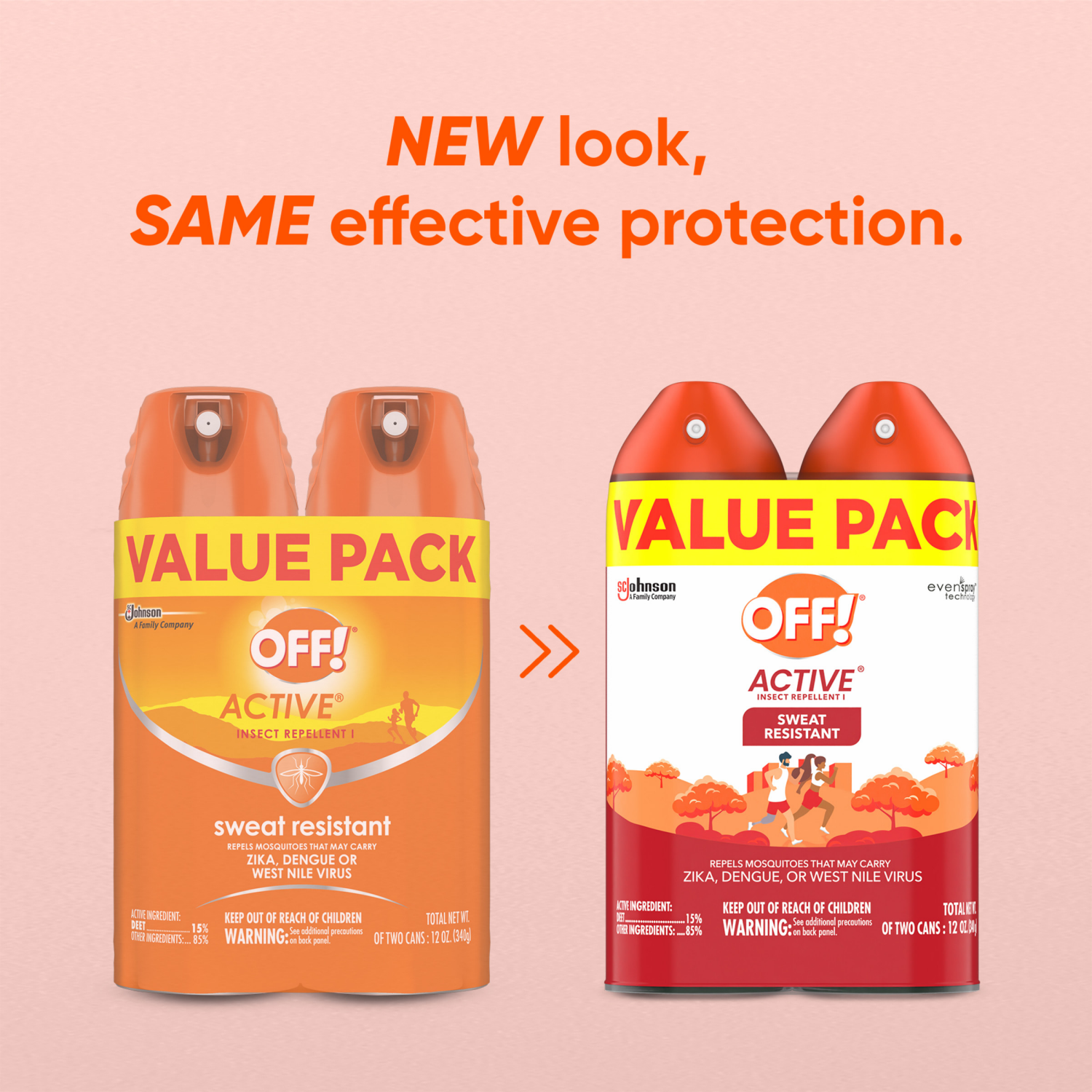 slide 8 of 8, OFF! Active Insect Repellent, Twin Pack, 6 oz