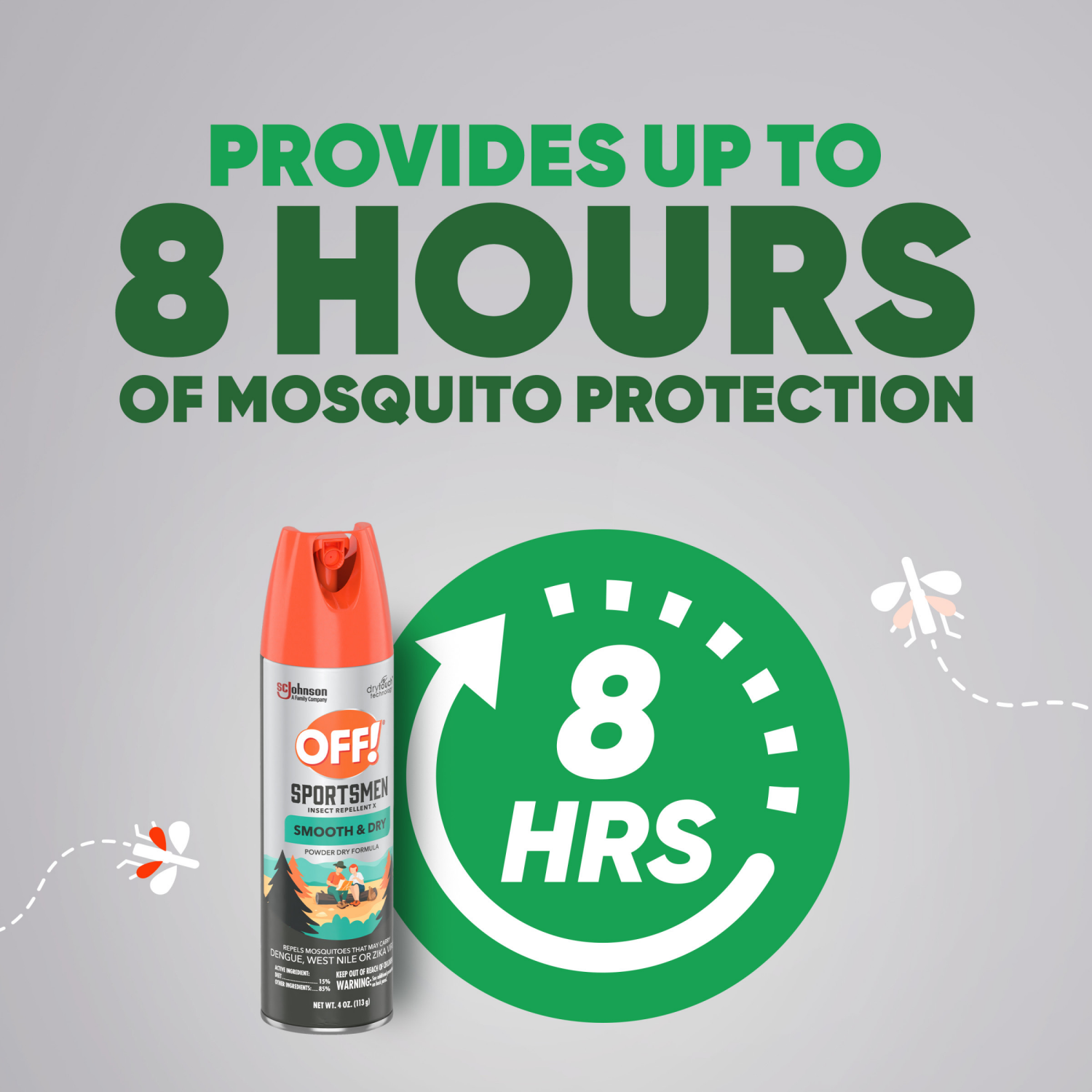 slide 5 of 8, OFF! Familycare Smooth & Dry Aerosol Personal Repellents and Bug Spray - 4oz, 4 oz