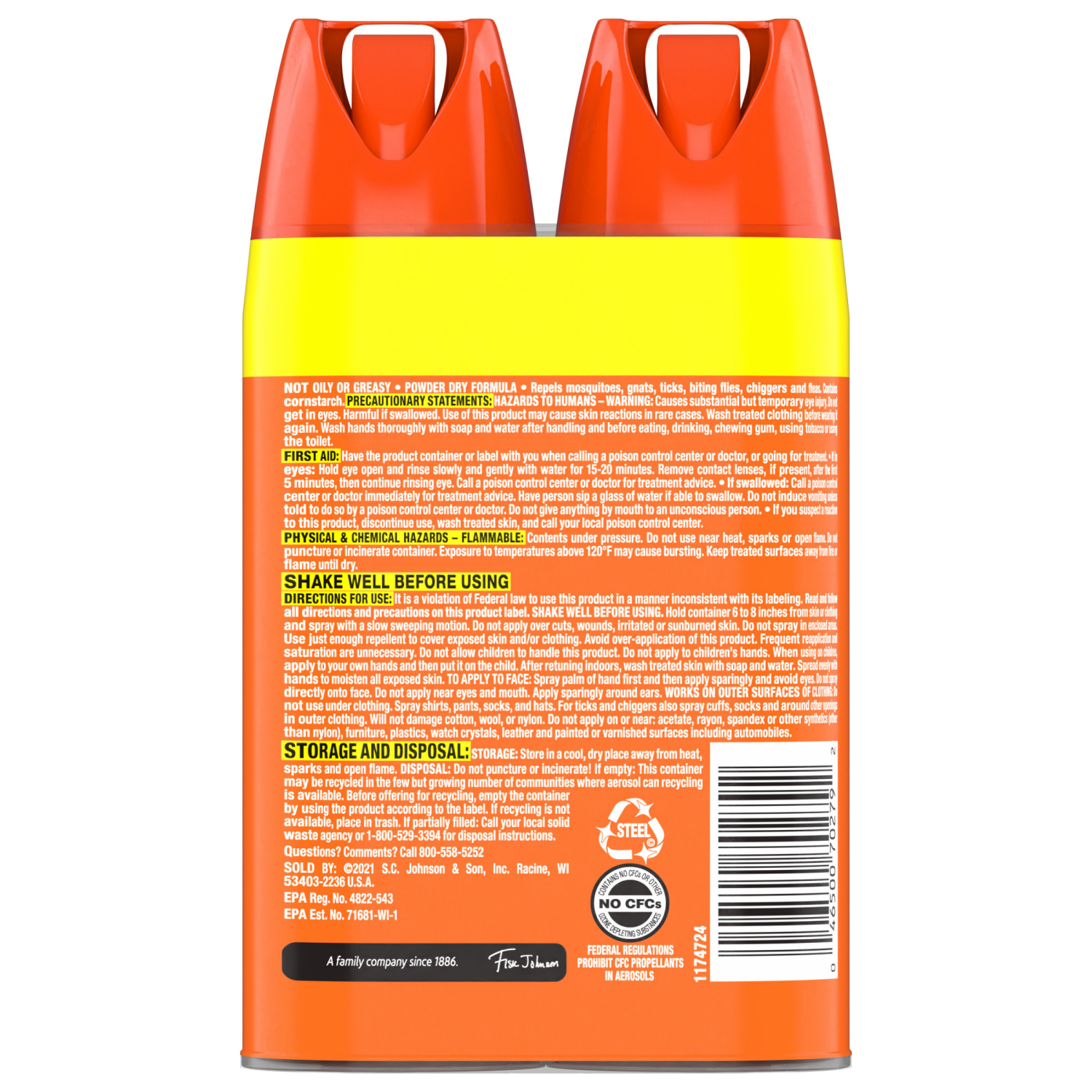 slide 2 of 8, OFF! FamilyCare Smooth & Dry Value Pack Insect Repellent I Value Pack Can 2 ea, 6 oz