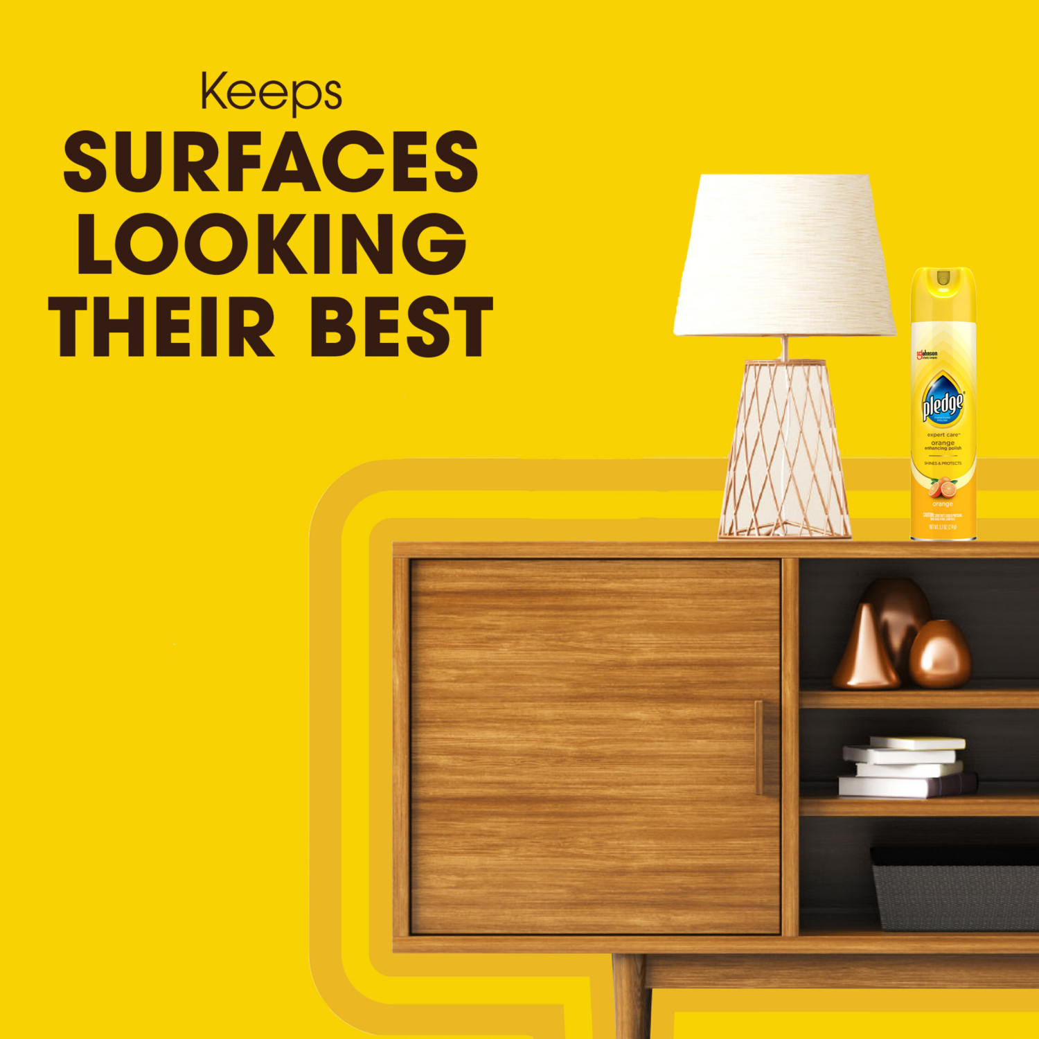 slide 5 of 5, Pledge Expert Care™, Wood Polish Shines and Protects, Orange Enhancing, Aerosol, 9.7 oz., 9.7 oz