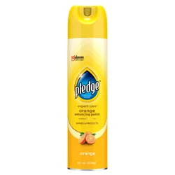 Pledge Expert Care™, Wood Polish Shines and Protects, Orange Enhancing, Aerosol, 9.7 oz.