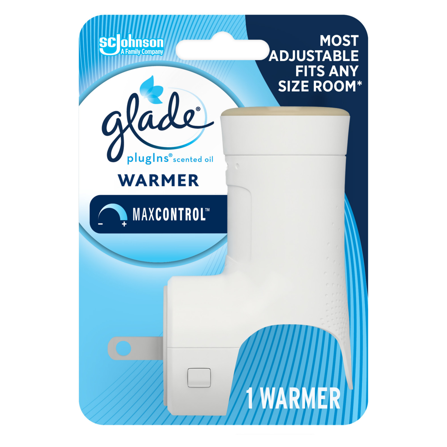 slide 1 of 5, Glade PlugIns Scented Oil Warmer, Holds Essential Oil Infused Wall Plug In Refill, Up to 50 Days of Continuous Fragrance, 1 ct