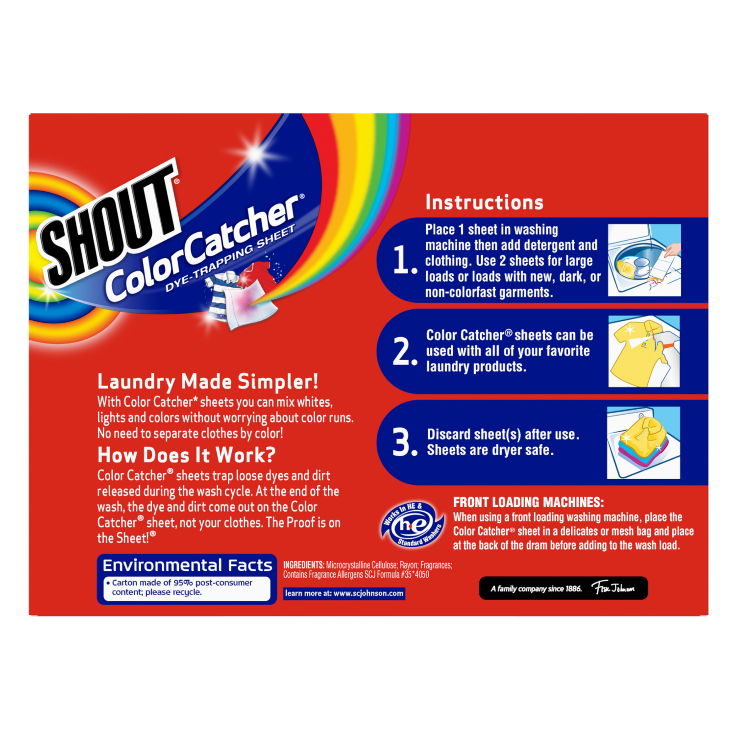 slide 2 of 8, Shout ColorCatcher Value Pack In-Wash Dye-Trapping Sheet 72 ea, 72 ct