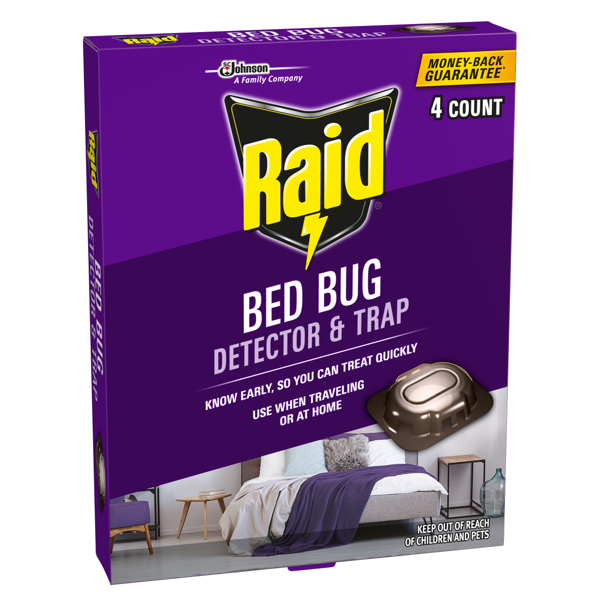 slide 8 of 8, Raid Bed Bug Detector & Trap, 4 ct