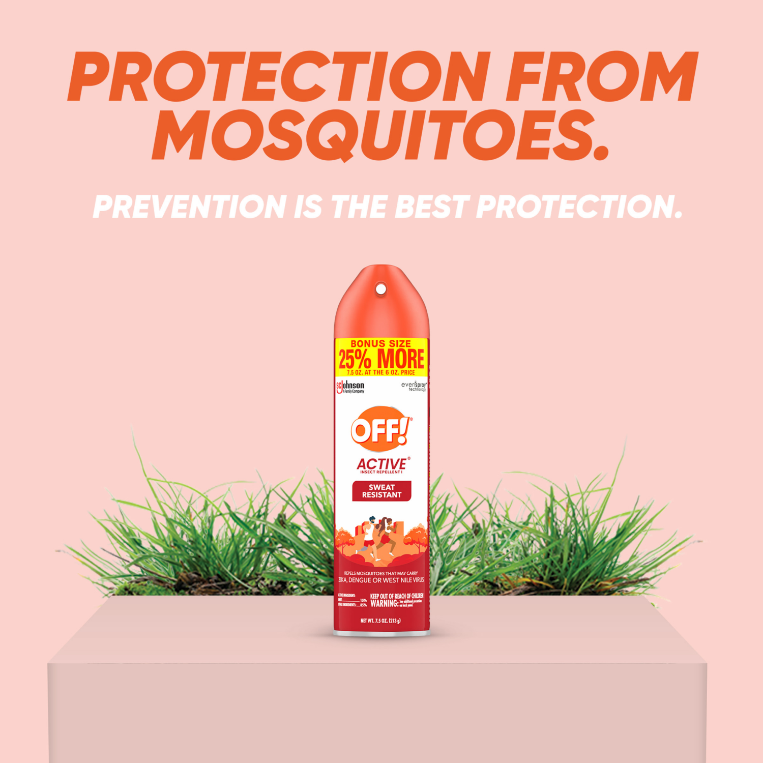 slide 4 of 8, OFF! Active Sweat Resistant Insect Repellent I 7.5 oz, 7.5 oz