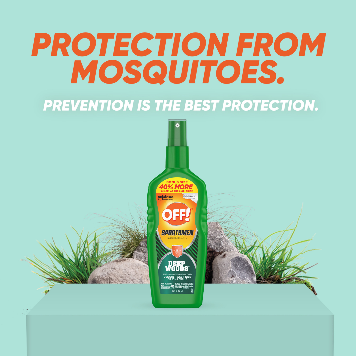 slide 4 of 8, OFF! Sportsmen Deep Woods Insect Repellent II Spritz, Bonus Size, 8.5 oz, 8.5 fl oz