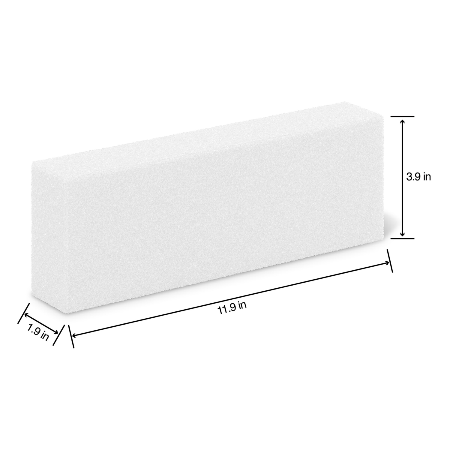 slide 4 of 7, FloraCraft Styrofoam Block 2 Inch x 4 Inch x 12 Inch White, 1 ct