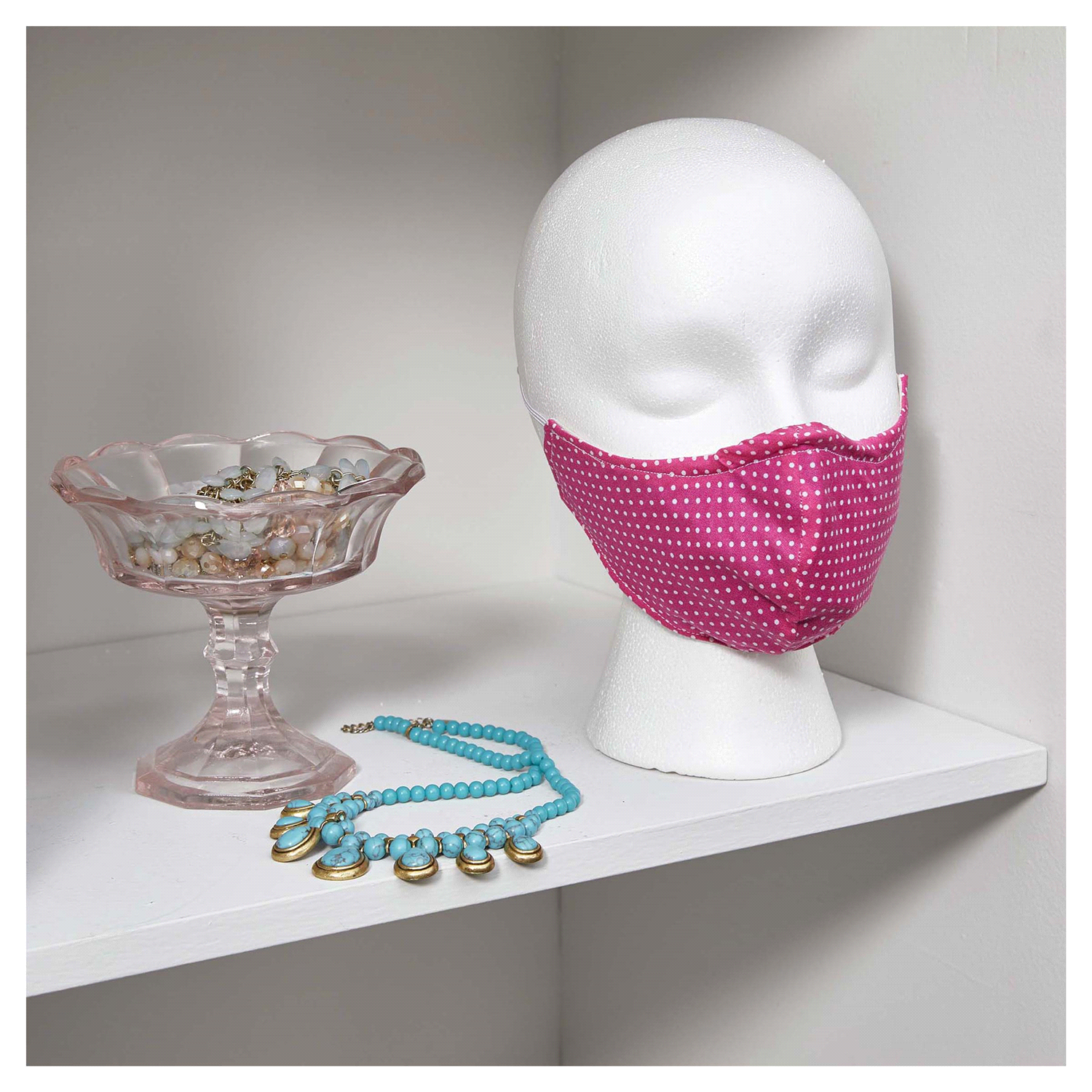 slide 4 of 5, MAKE IT FUN FloraCraft SmoothFoM Female Head 5.8 Inch x 7.5 Inch x 9.8 Inch White, 7.5 in