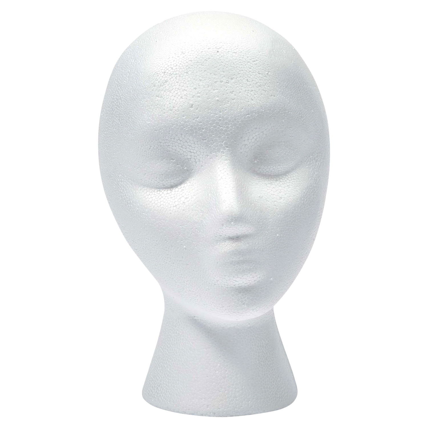 slide 1 of 5, MAKE IT FUN FloraCraft SmoothFoM Female Head 5.8 Inch x 7.5 Inch x 9.8 Inch White, 7.5 in
