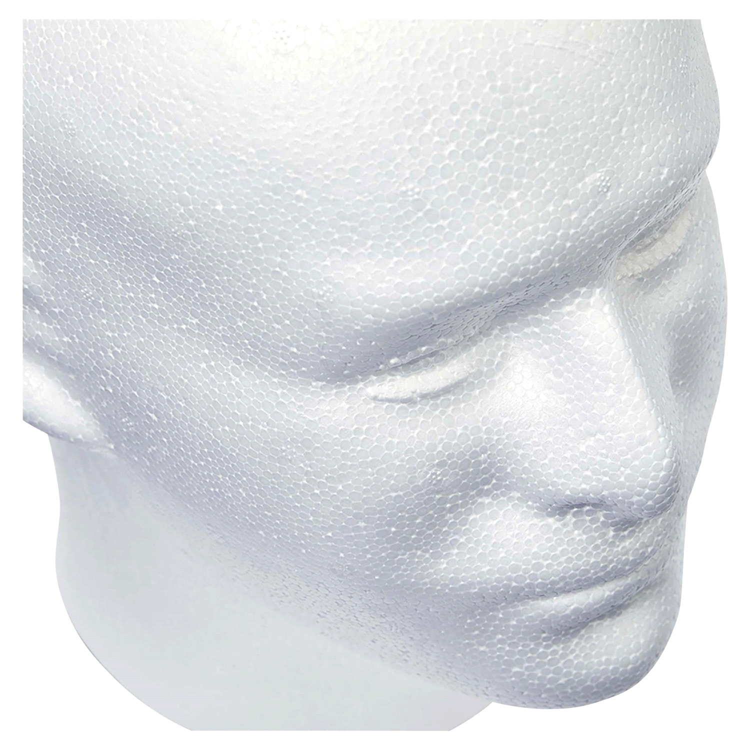 slide 2 of 4, FloraCraft Expanded Polystyrene Foam Male Head White, 6.25 in x 8.8 in x 10.3 in