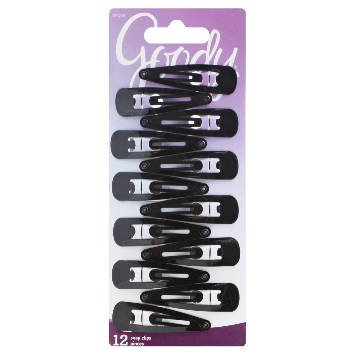 slide 1 of 1, Goody Snap Clips Black - 12 Count, 12 ct