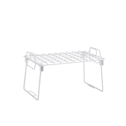 Real Home Small Wire Grid Stacking Shelf White