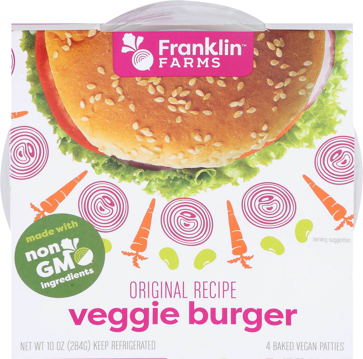 slide 3 of 7, Franklin Farms Original Veggie Burger, 4 ct