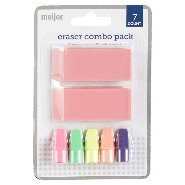slide 1 of 1, A&W Eraser Combo Pack, 7 ct