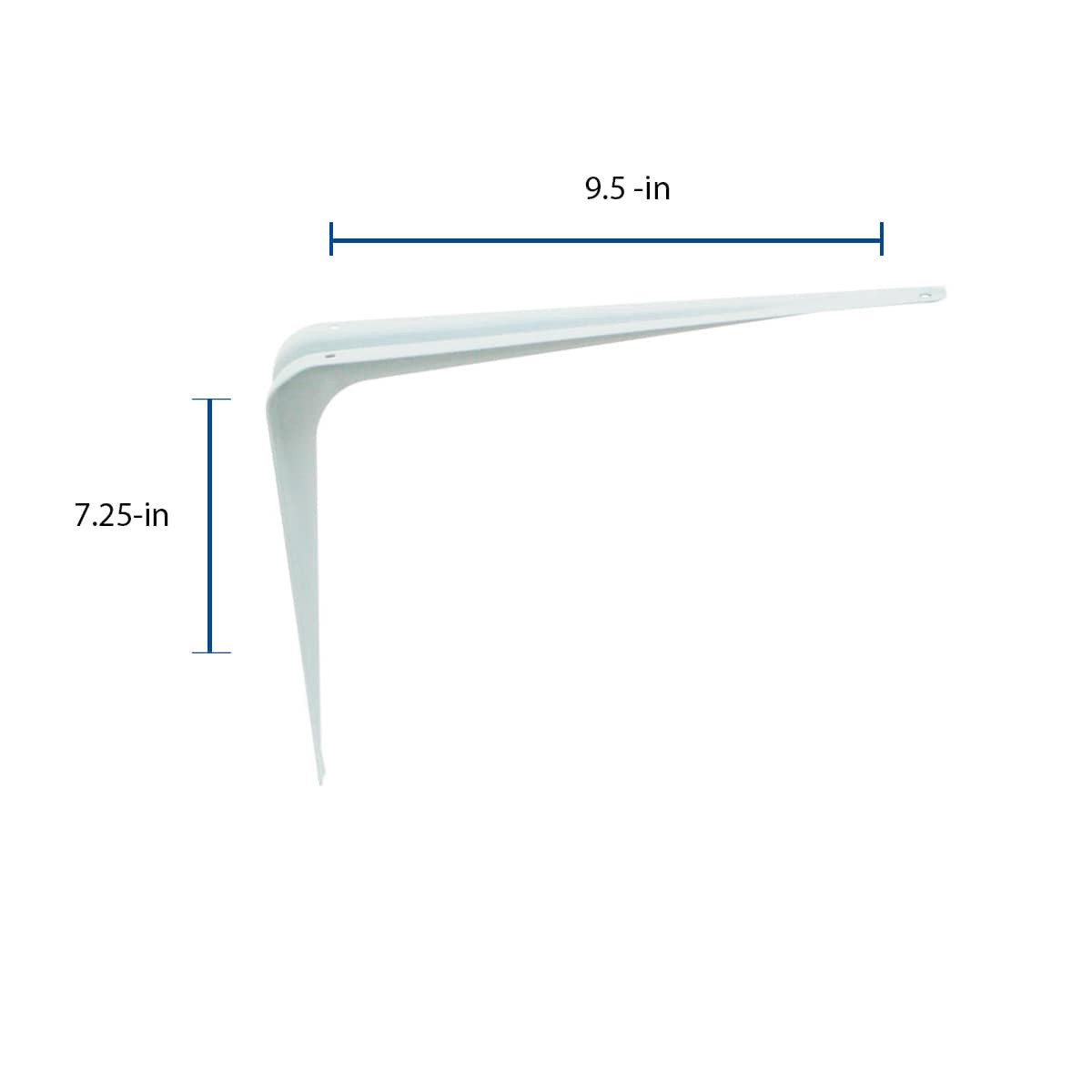 slide 2 of 6, Project Source 9.5-in L x 1.875-in W x 7.25-in D White Shelf bracket, 1 ct