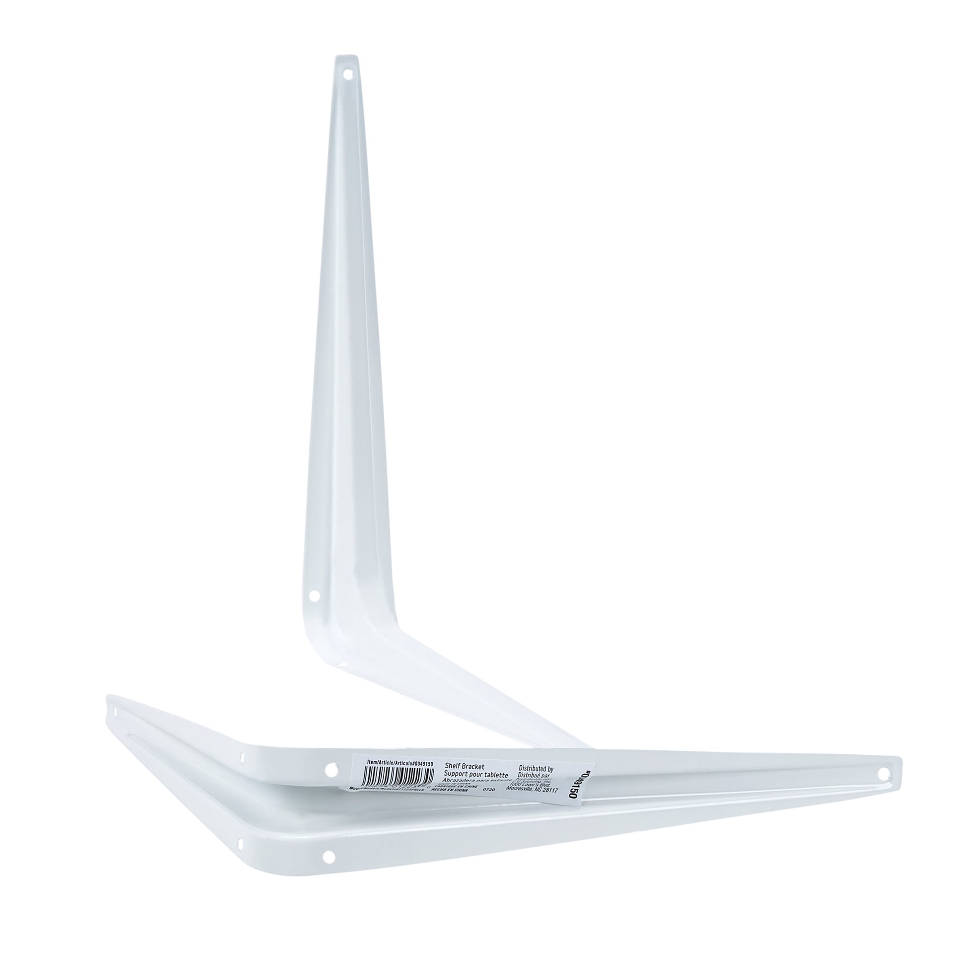 slide 3 of 6, Project Source 9.5-in L x 1.875-in W x 7.25-in D White Shelf bracket, 1 ct