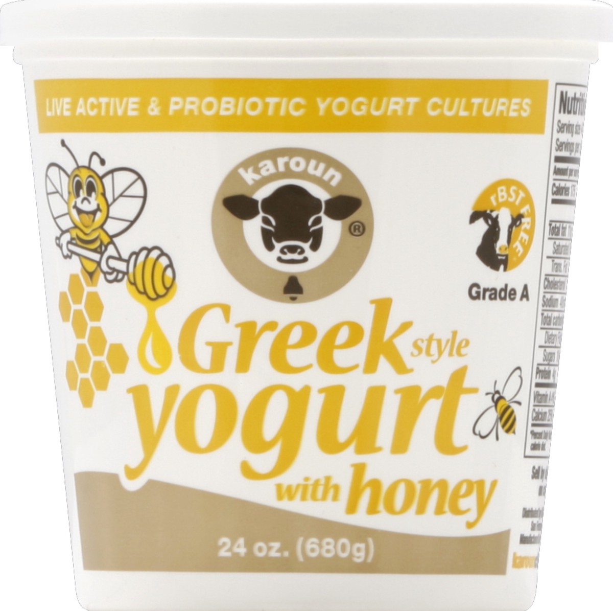 slide 3 of 4, Karoun Greek Style Yogurt With Honey, 24 oz
