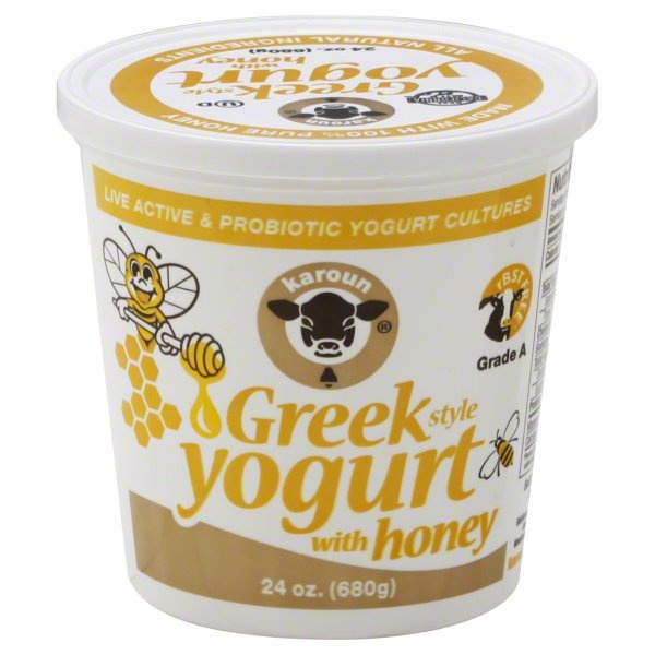 slide 1 of 4, Karoun Greek Style Yogurt With Honey, 24 oz
