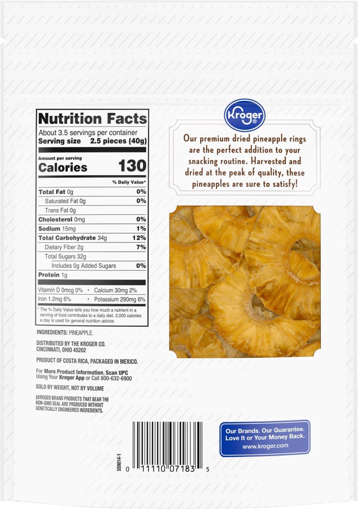 slide 2 of 4, Kroger Dried Pineapple Rings, 5 oz