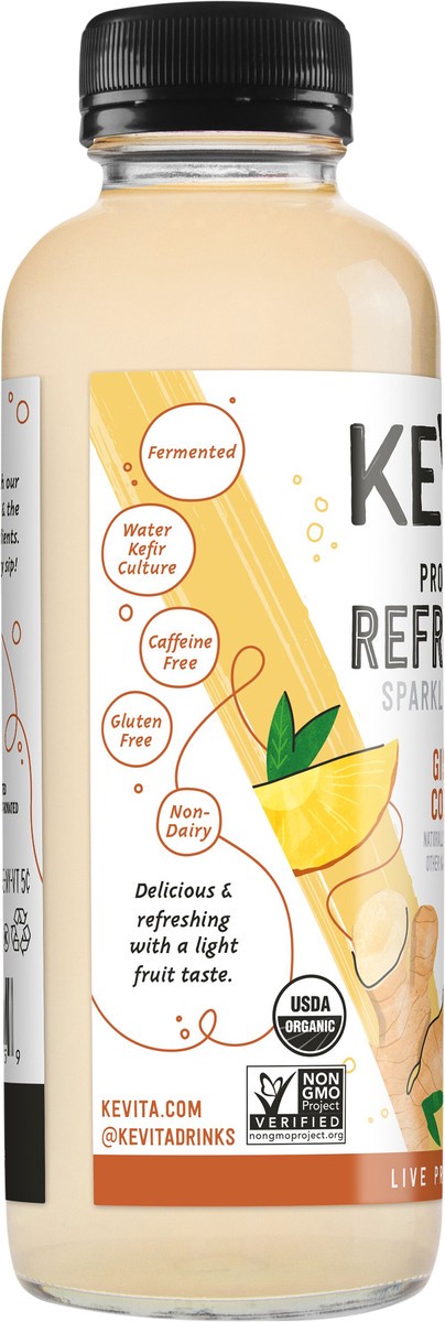 slide 6 of 8, KeVita Sparkling Probiotic Drink Ginger Colada 15.2 Fl Oz, 15.2 oz