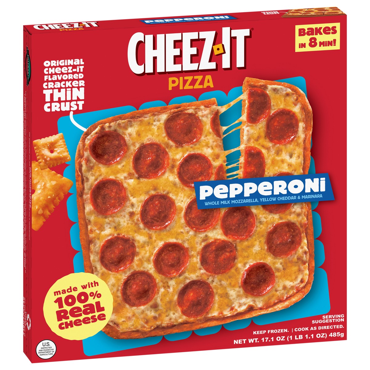 slide 8 of 13, Palermo's Cheez-It Thin Crust Pepperoni Pizza 17.1 oz, 17.1 oz