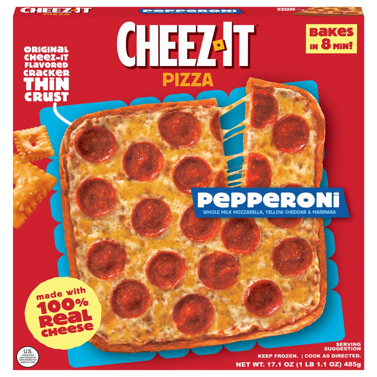 slide 1 of 13, Palermo's Cheez-It Thin Crust Pepperoni Pizza 17.1 oz, 17.1 oz