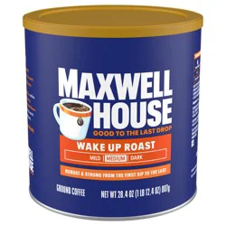 Maxwell House Wake Up Roast Ground Coffee, 28.4 oz (1 lb 12.4 oz) Canister