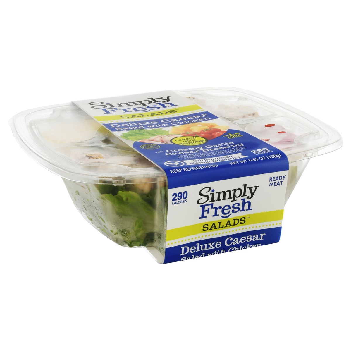 slide 7 of 13, Simply Fresh Salads Deluxe Caesar Salad with Chicken 6.65 oz, 6.65 oz