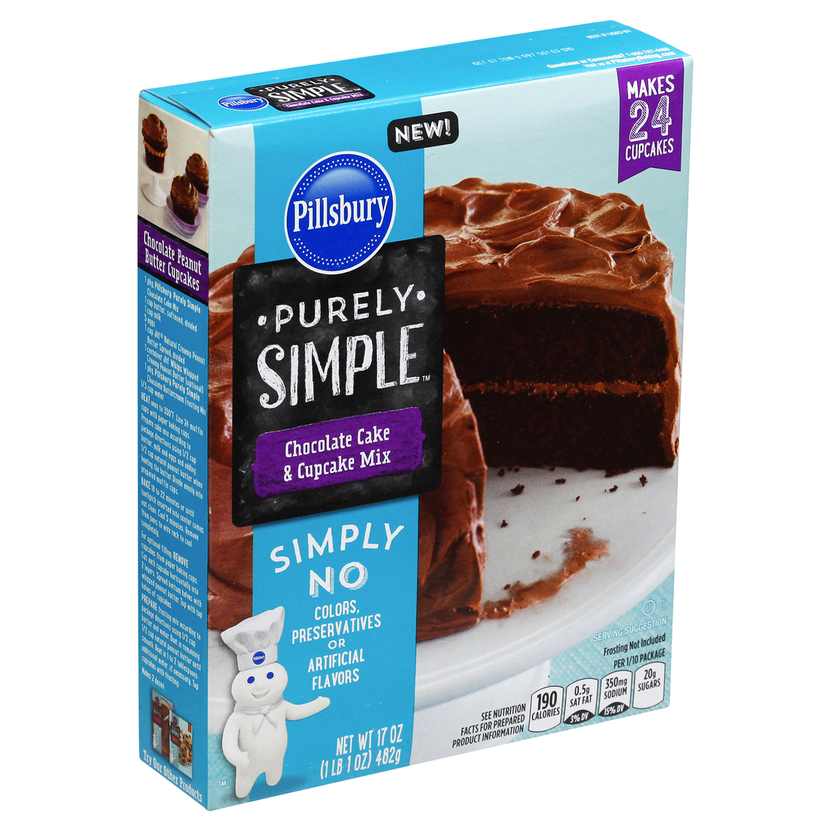 slide 4 of 8, Pillsbury Chocolate Cakes Mix, 17 oz