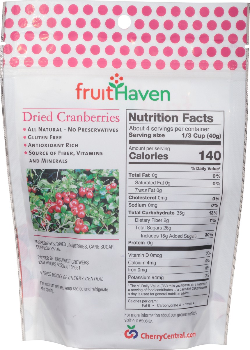 slide 5 of 14, FruitHaven Dried Cranberries 6 oz, 6 oz