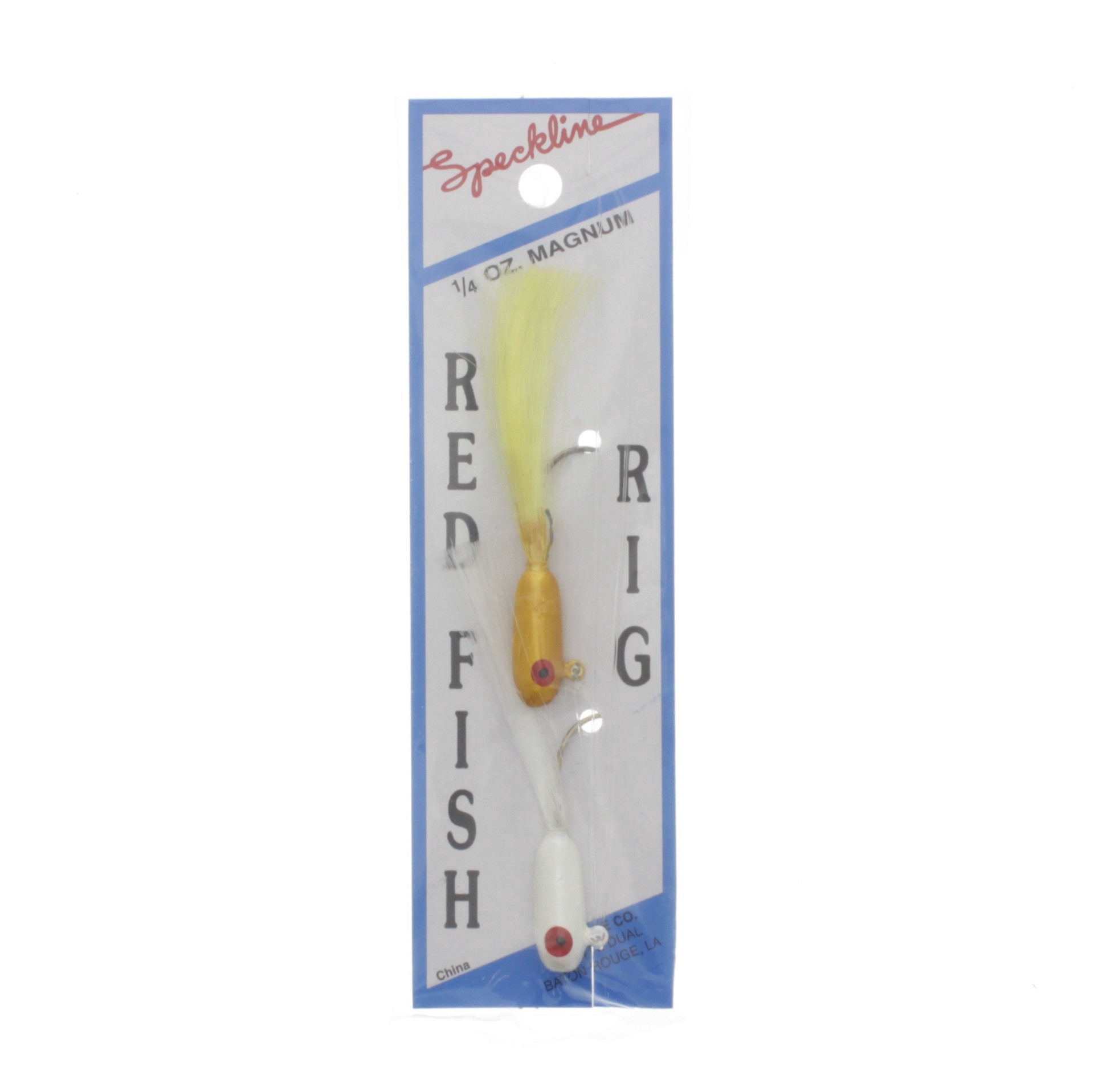 slide 1 of 1, H&H Lure Company White/Yellow 1/4 Oz Redfish Rig with 1/0 Hooks, 1 ct
