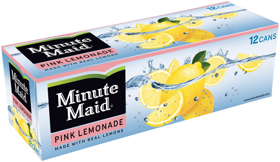 slide 2 of 7, Minute Maid Pink Lemonade, 12 ct; 12 fl oz