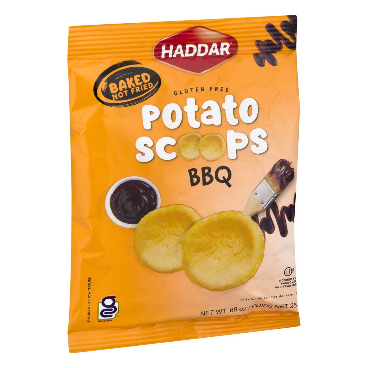 slide 2 of 10, Haddar BBQ Potato Snacks, 0.88 oz