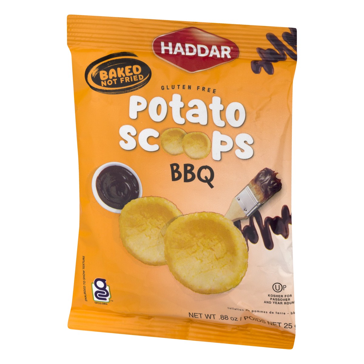 slide 3 of 10, Haddar BBQ Potato Snacks, 0.88 oz