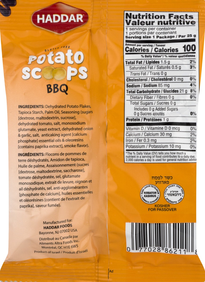 slide 10 of 10, Haddar BBQ Potato Snacks, 0.88 oz