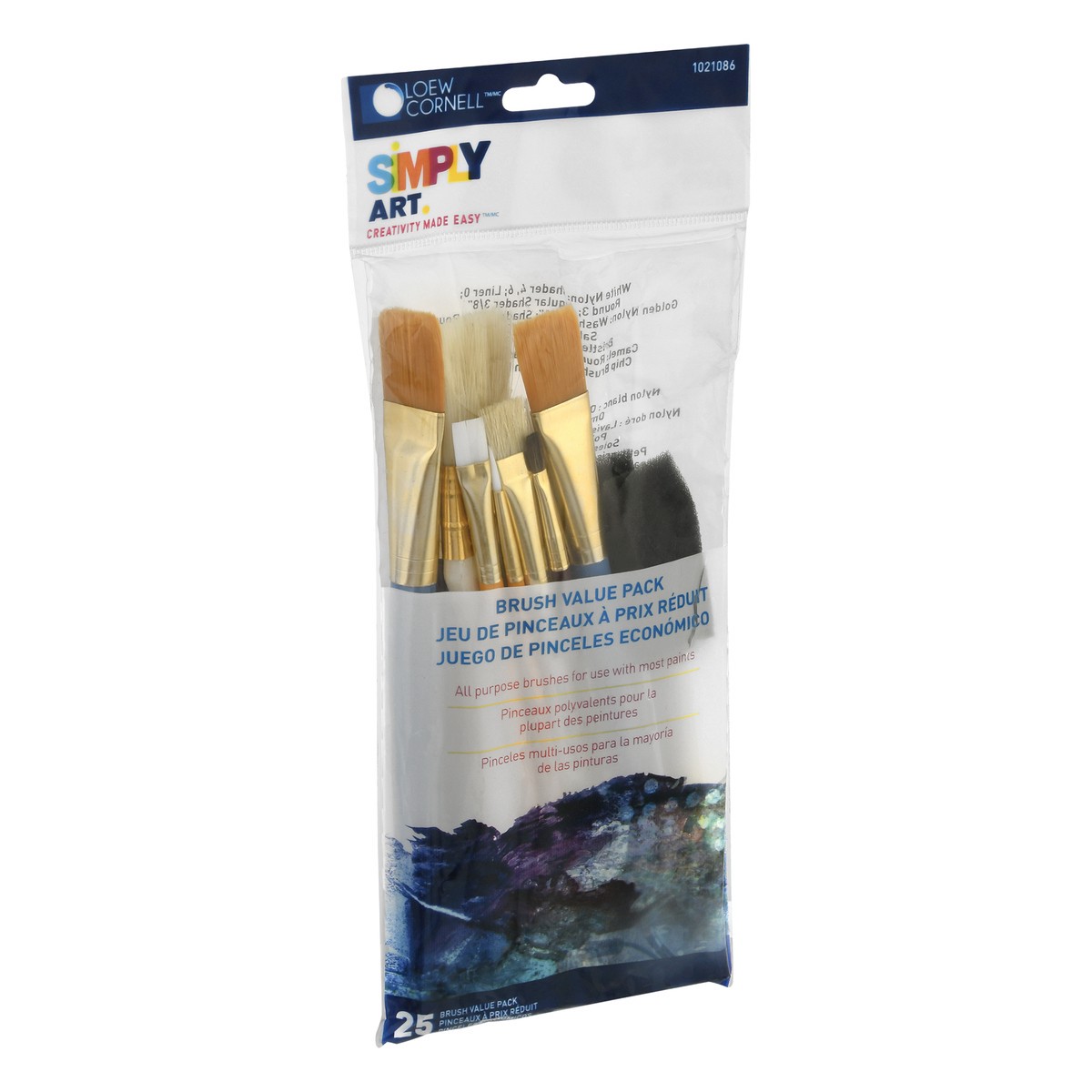 slide 4 of 8, Simply Art Value Pack Brush 25 ea, 25 ct