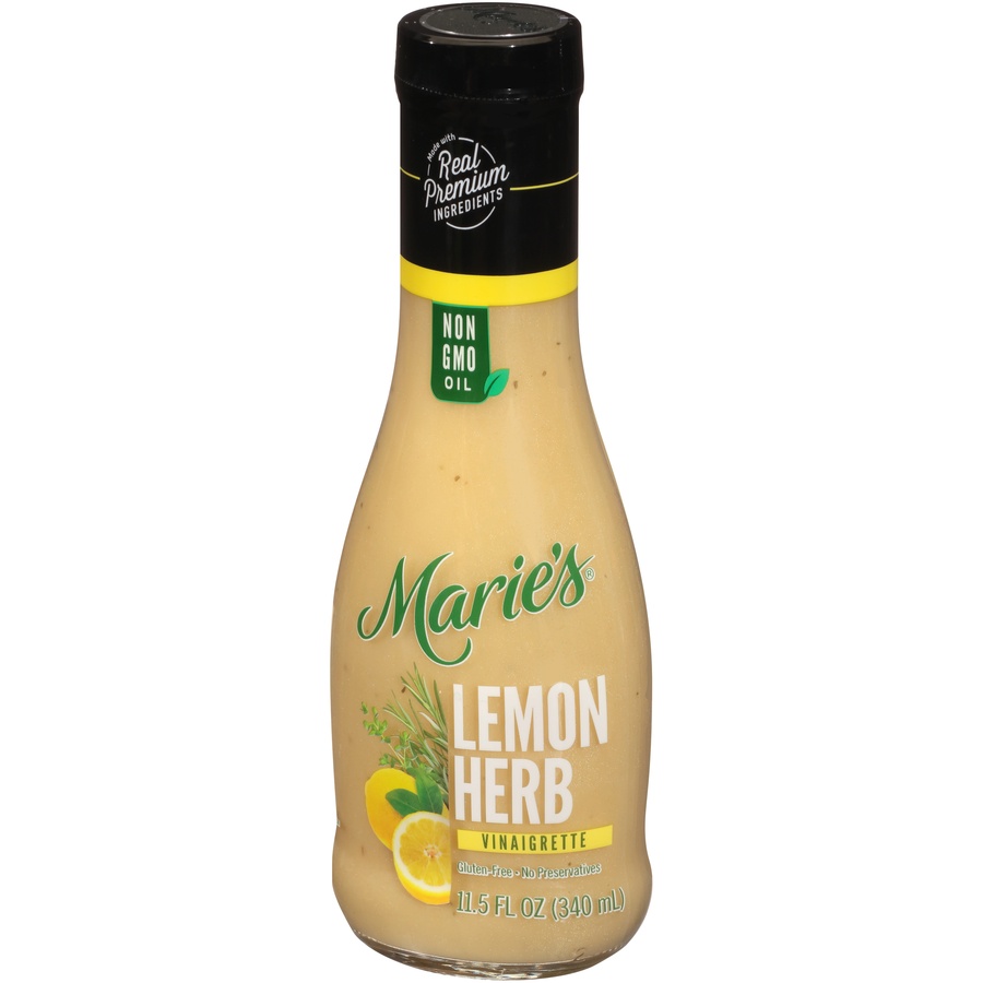 slide 2 of 8, Marie's Lemon Herb Vinaigrette Dressing, 11.5 fl oz