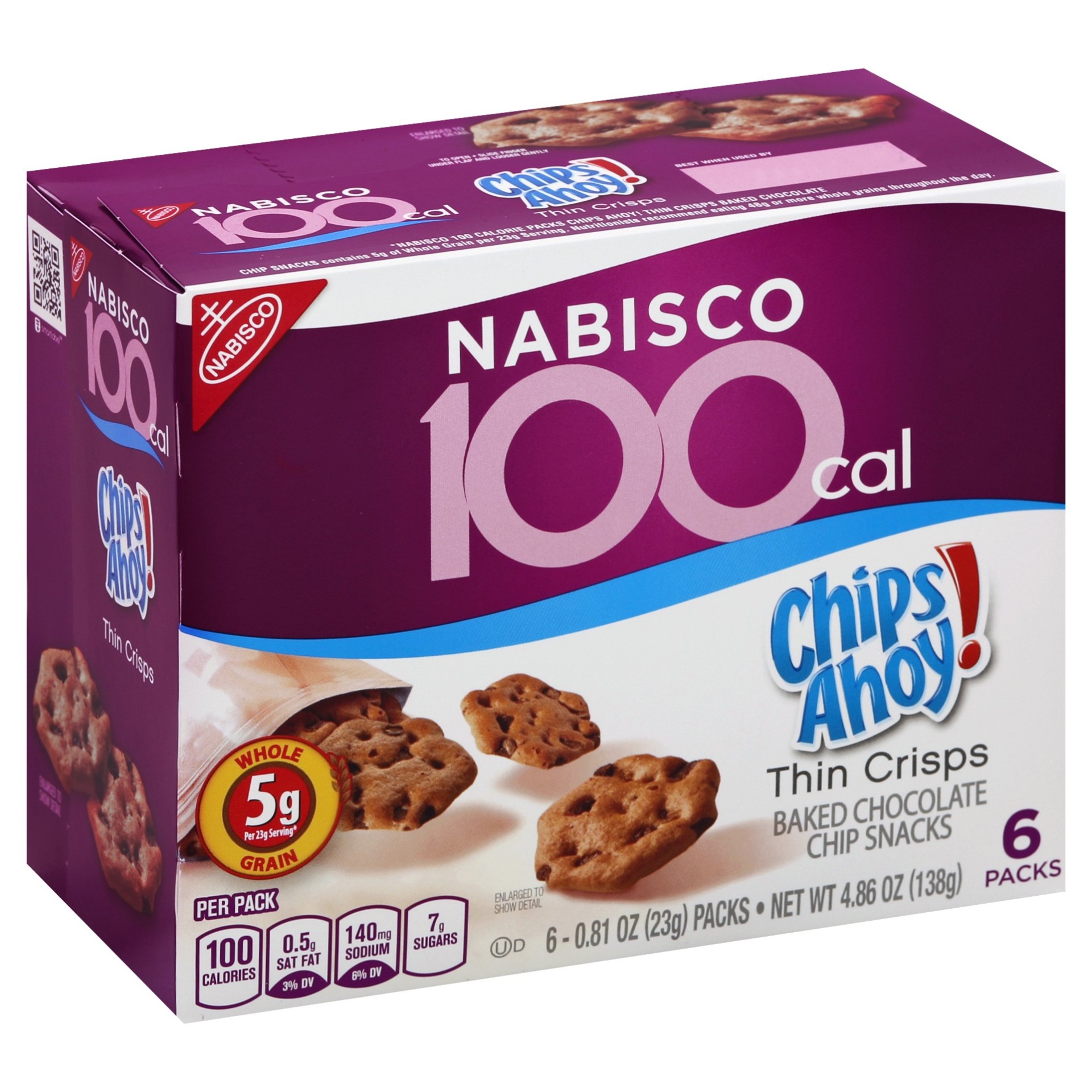 slide 1 of 4, Nabisco 100cal Chips Ahoy!, 6 ct; 0.81 oz