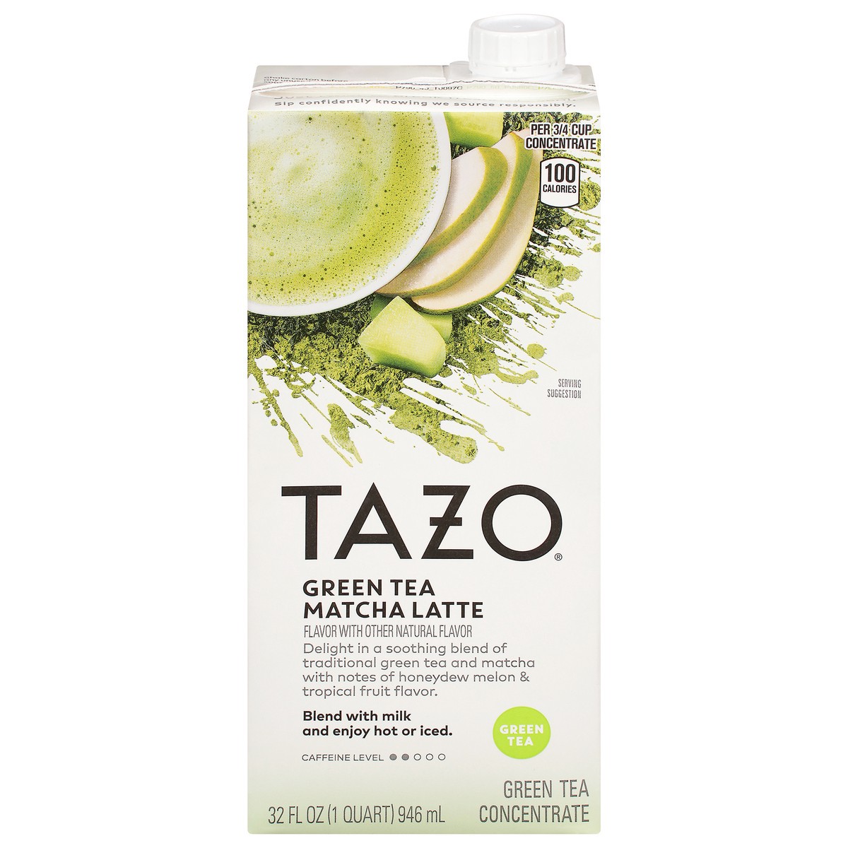 slide 1 of 19, TAZO Concentrate Green Tea Matcha Latte, 32 oz, 32 fl oz
