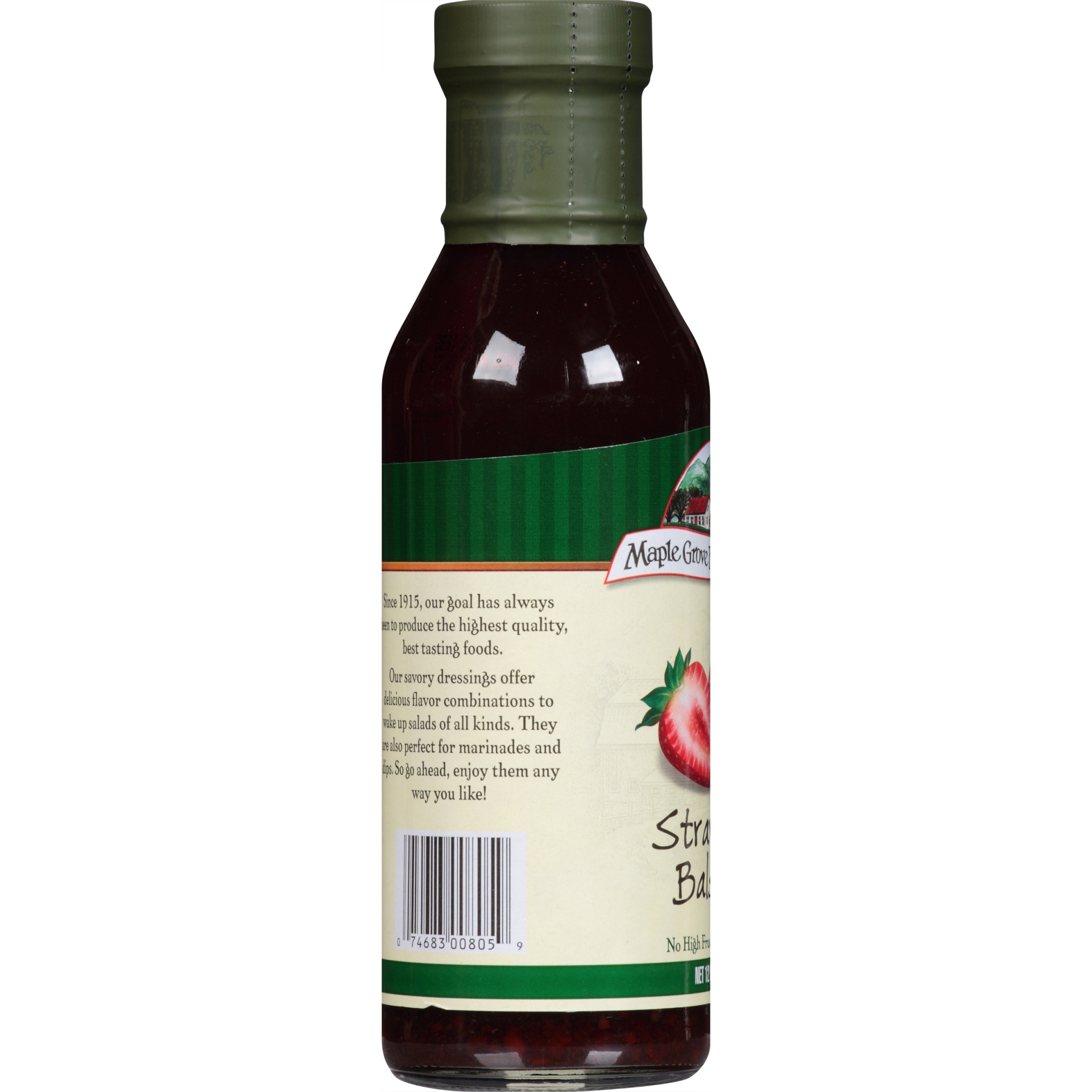 slide 2 of 6, Maple Grove Farms of Vermont Strawberry Balsamic Dressing, 12 fl oz