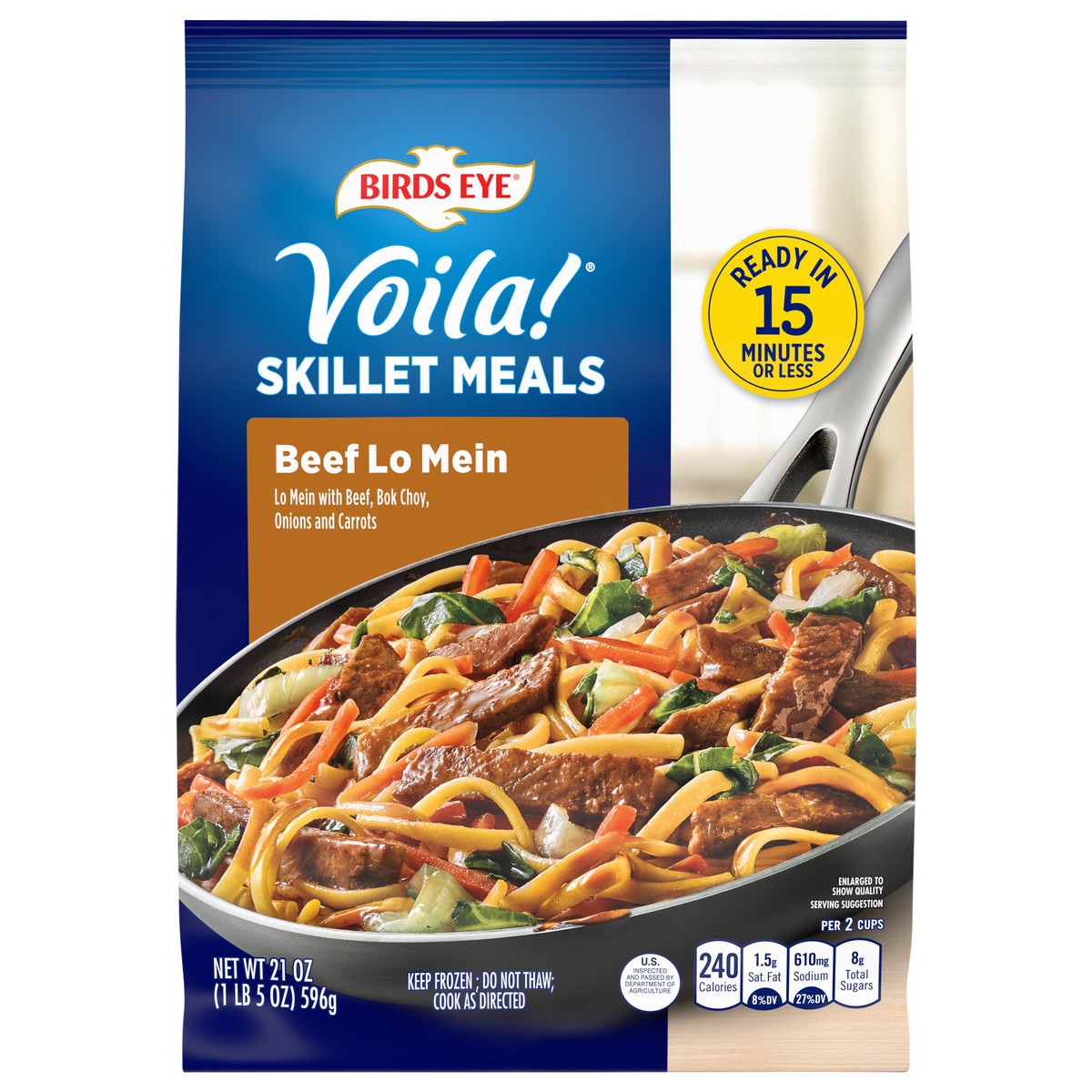 slide 1 of 5, Birds Eye Voila! Skillet Meals Beef Lo Mein 21 oz, 21 oz