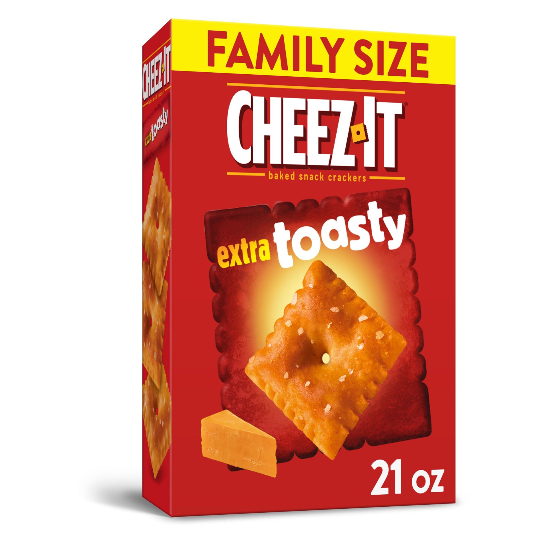 slide 1 of 7, Cheez-It Extra Toasty Cheese Crackers, 21 oz