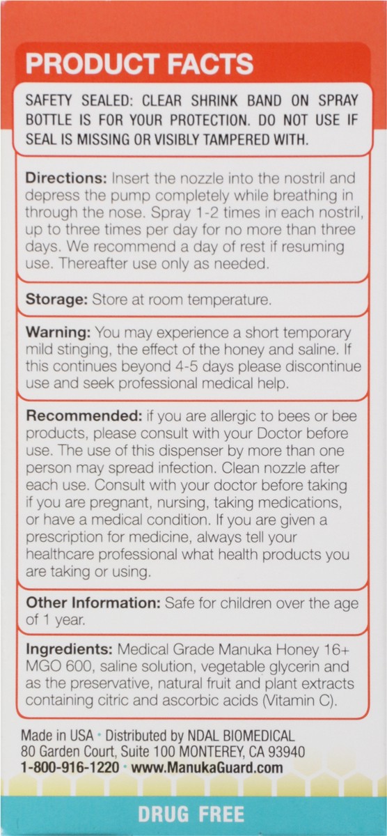 slide 6 of 12, ManukaGuard Sinus Nasal Spray 0.65 fl oz, 0.65 fl oz