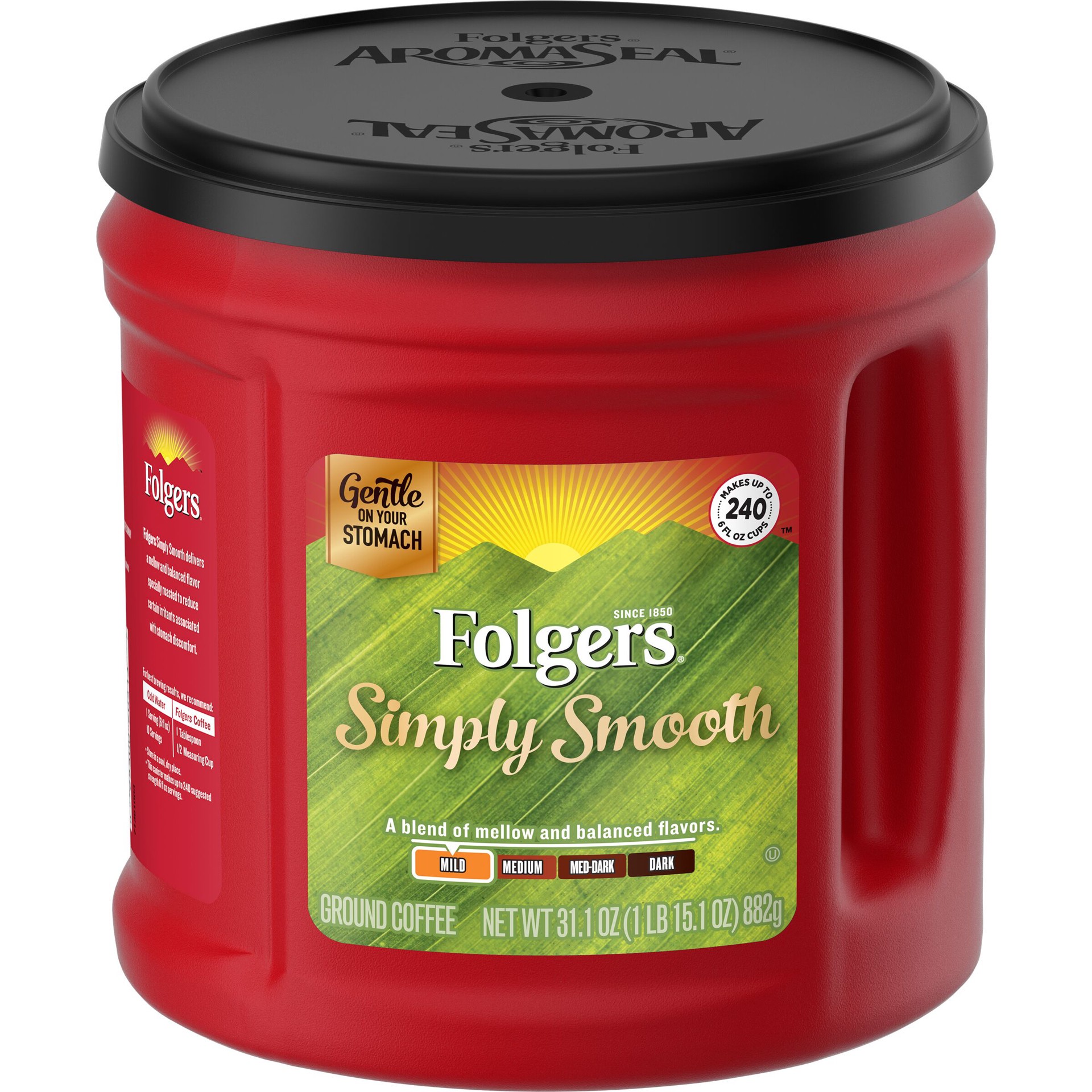 slide 1 of 4, Folgers Simply Smooth Ground Coffee- 31.10 oz, 31.10 oz