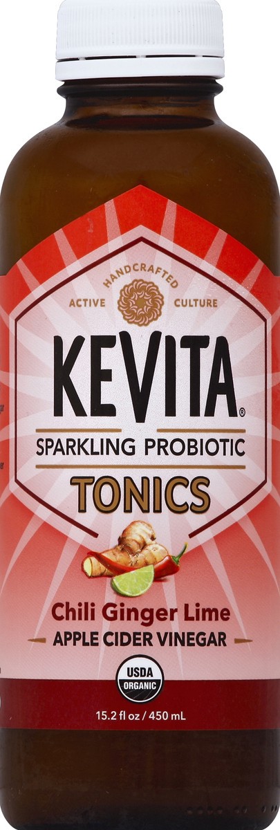 slide 2 of 4, KeVita Cleansing Probiotic Tonic Chili Ginger Lime 15.2 Fluid Ounce, 15.2 oz