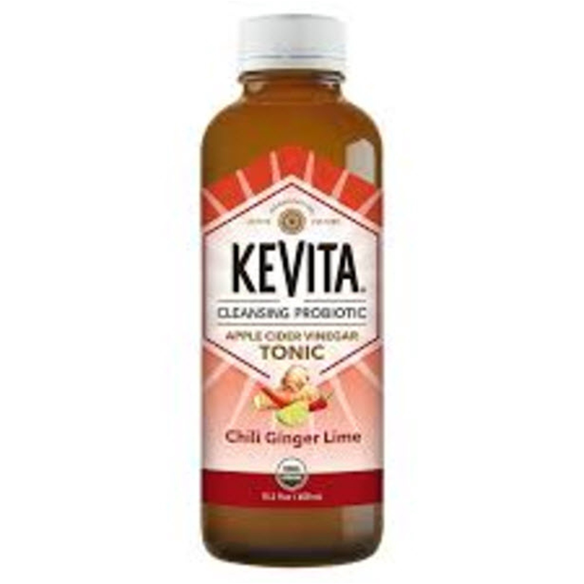 slide 1 of 4, KeVita Cleansing Probiotic Tonic Chili Ginger Lime 15.2 Fluid Ounce, 15.2 oz