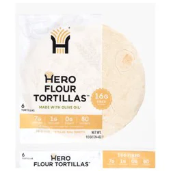 Hero Flour Tortillas 6 Each