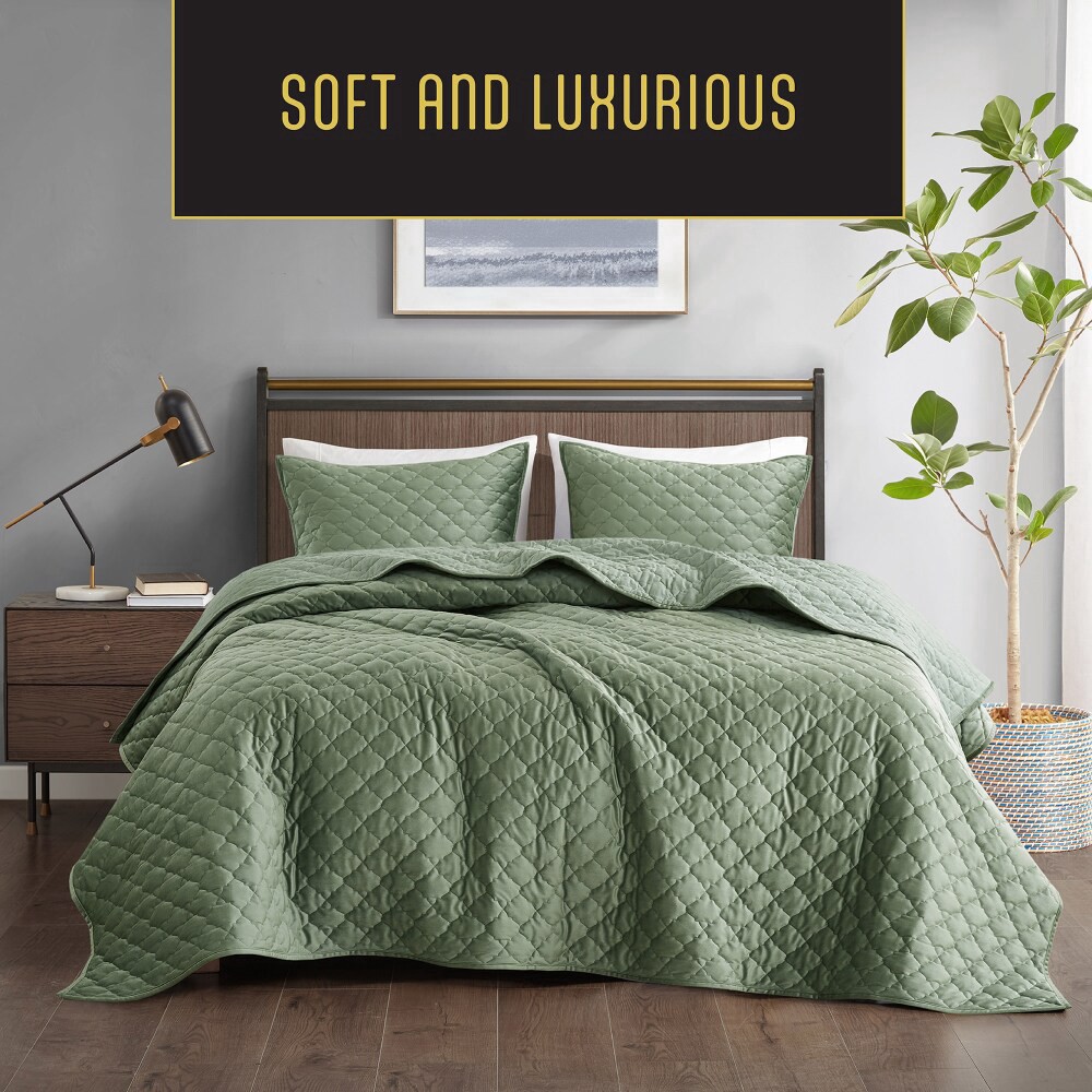 slide 2 of 3, Modavari Sham Standard - Green, Queen