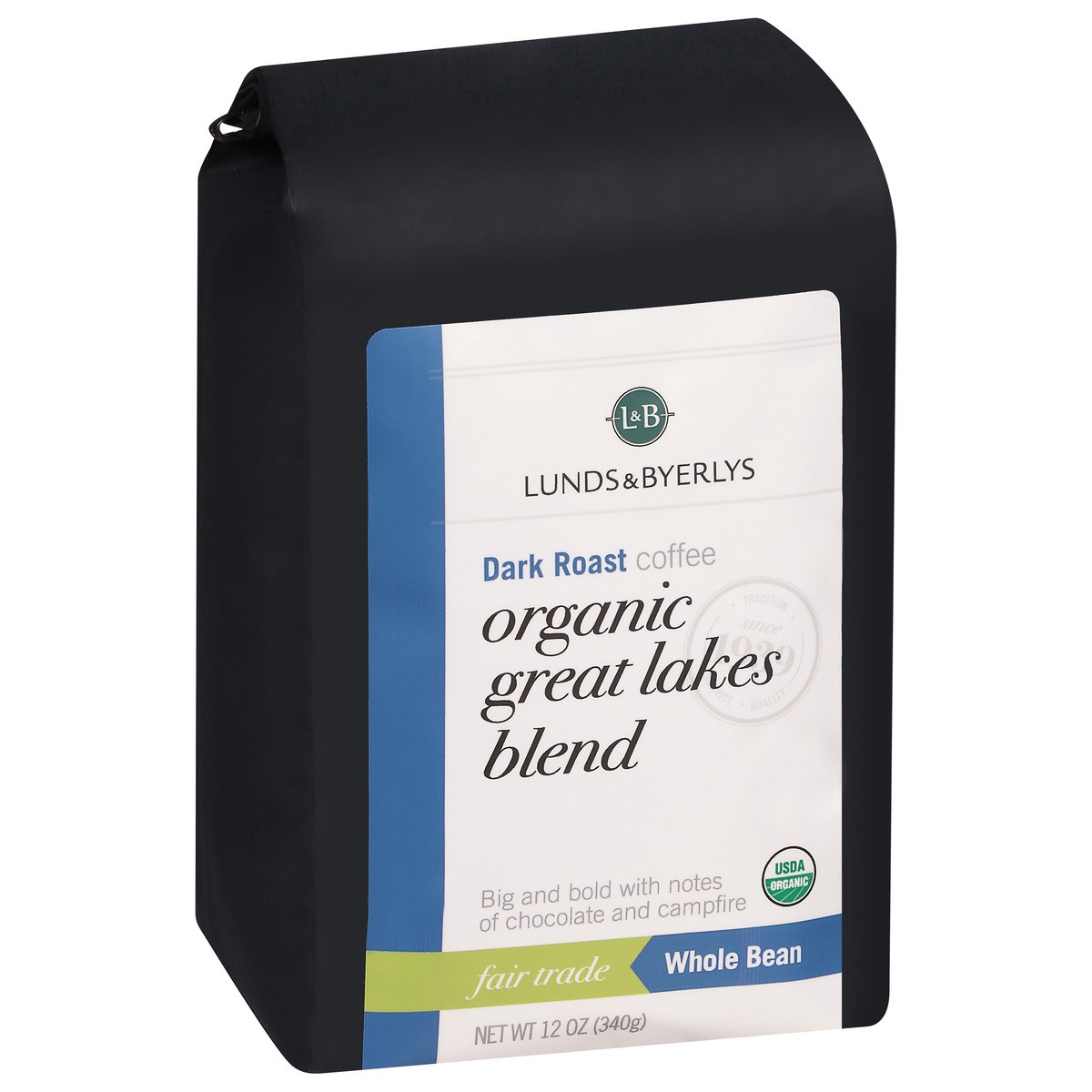 slide 5 of 9, Lunds & Byerlys Organic Dark Roast Whole Bean Great Lakes Blend Coffee - 12 oz, 12 oz